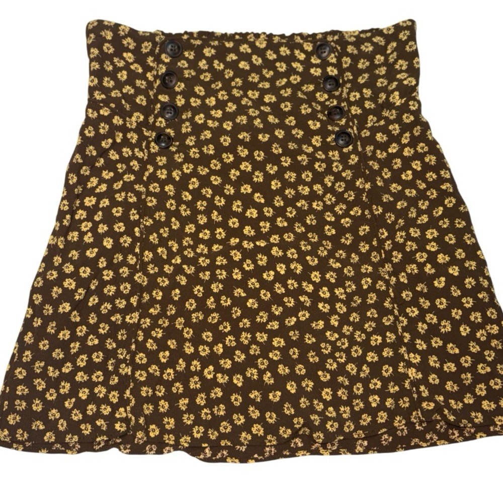 Madewell Piped Mini Skirt is featured in a "Marlow Floral Golden Spinach small - Picture 2 of 10